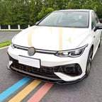 MAX V1 Style Gloss Black Front Splitter for VW Golf MK8 R 21-23
