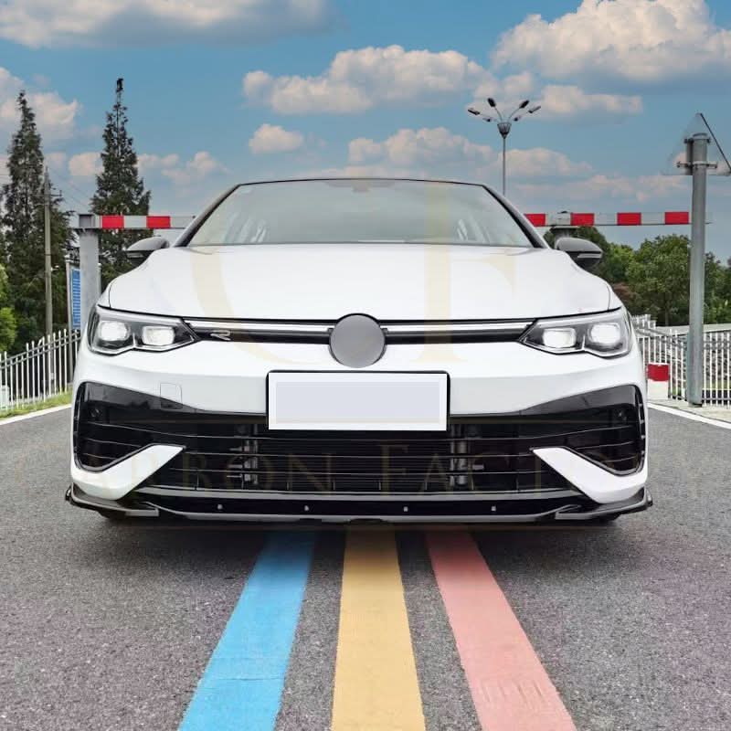 MAX V1 Style Gloss Black Front Splitter for VW Golf MK8 R 21-23
