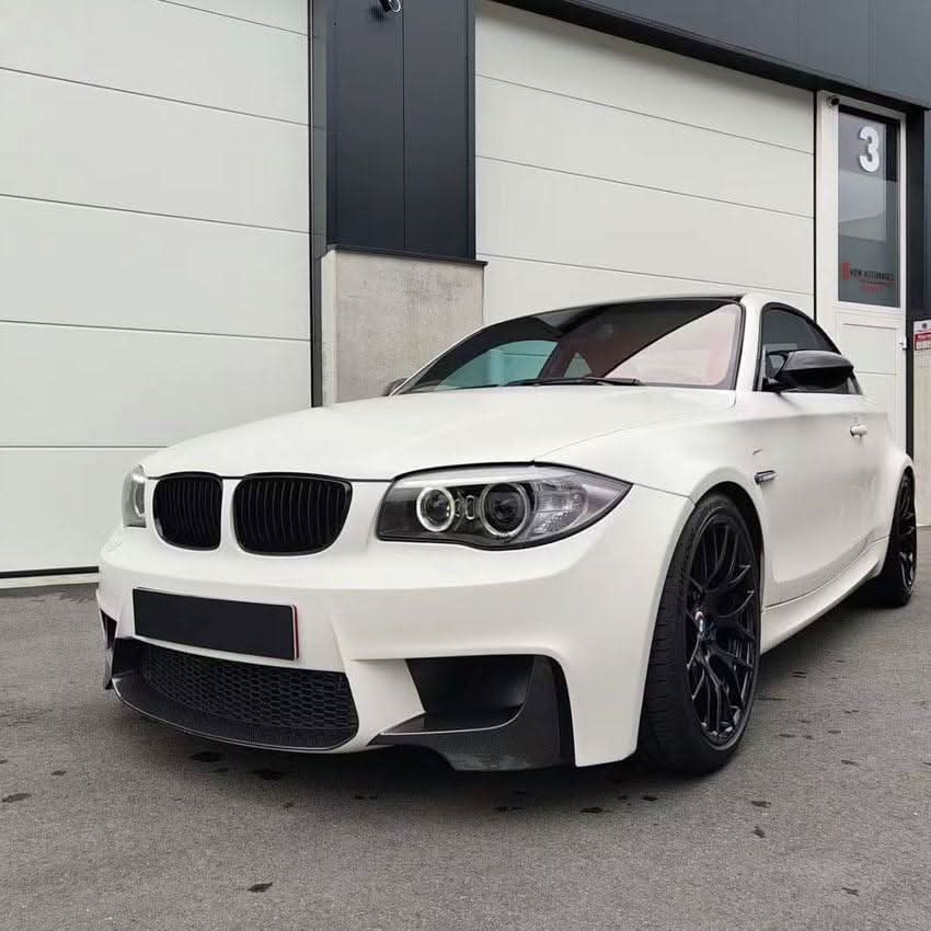 MP Style Gloss Black Front Bumper Trims for BMW 1 Series E82 1M 2007-2013