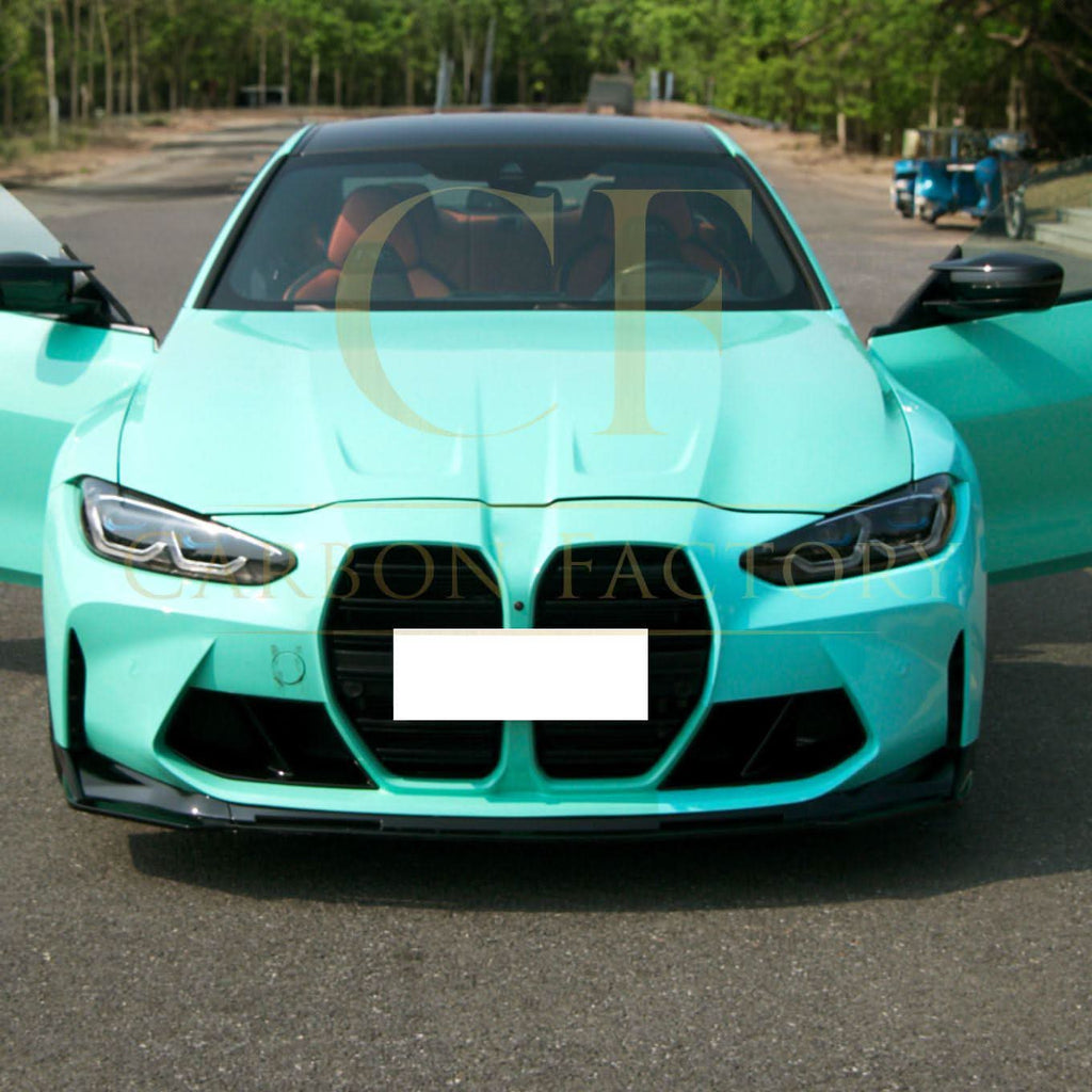 MP Style Gloss Black Front Splitter 3 Pieces for BMW G80 M3 G82 G83 M4 21-Present