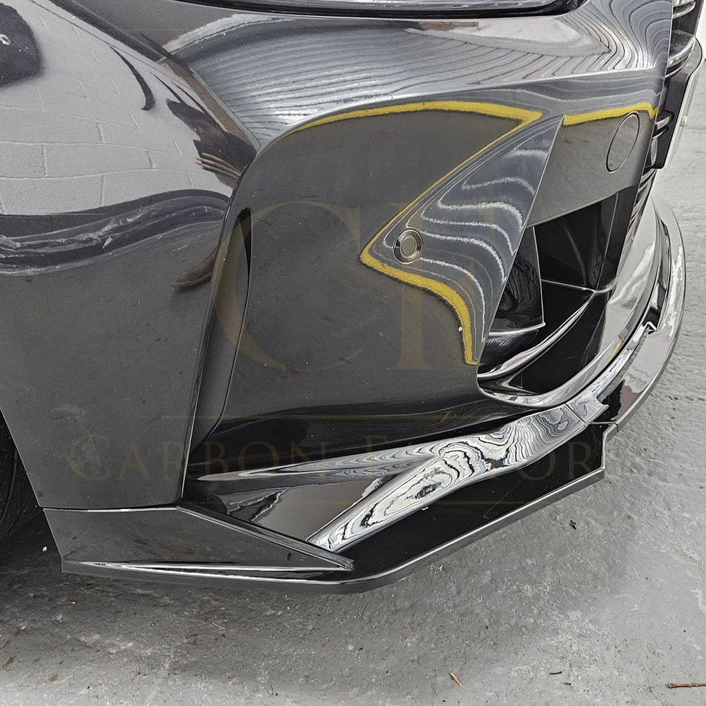 MP Style Gloss Black Front Splitter 3 Pieces for BMW G80 M3 G82 G83 M4 21-Present