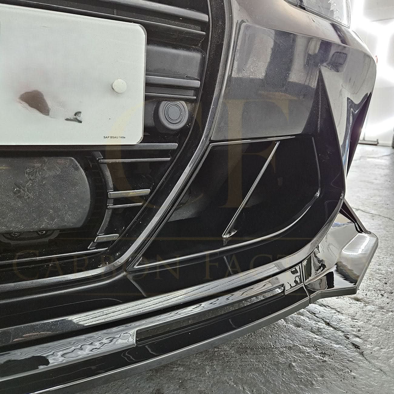 MP Style Gloss Black Front Splitter 3 Pieces for BMW G80 M3 G82 G83 M4 21-Present