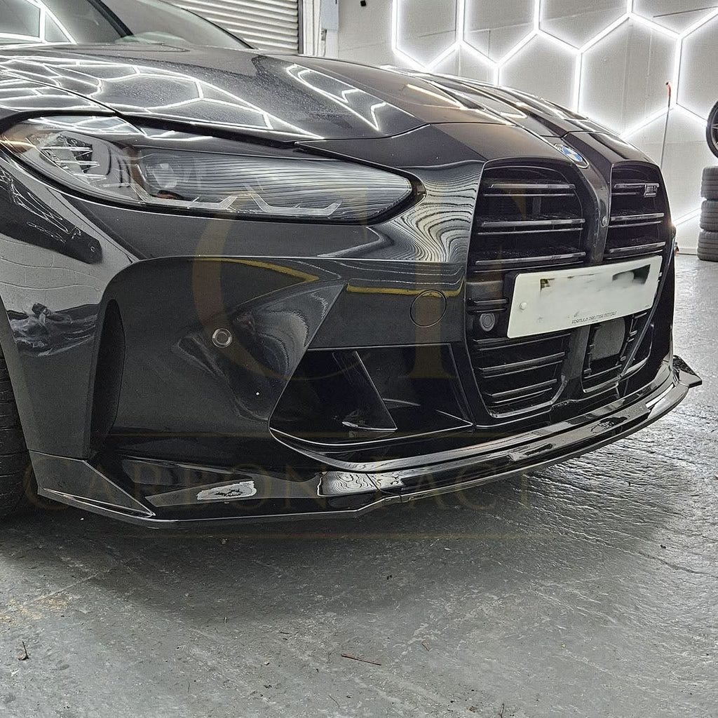 MP Style Gloss Black Front Splitter 3 Pieces for BMW G80 M3 G82 G83 M4 21-Present