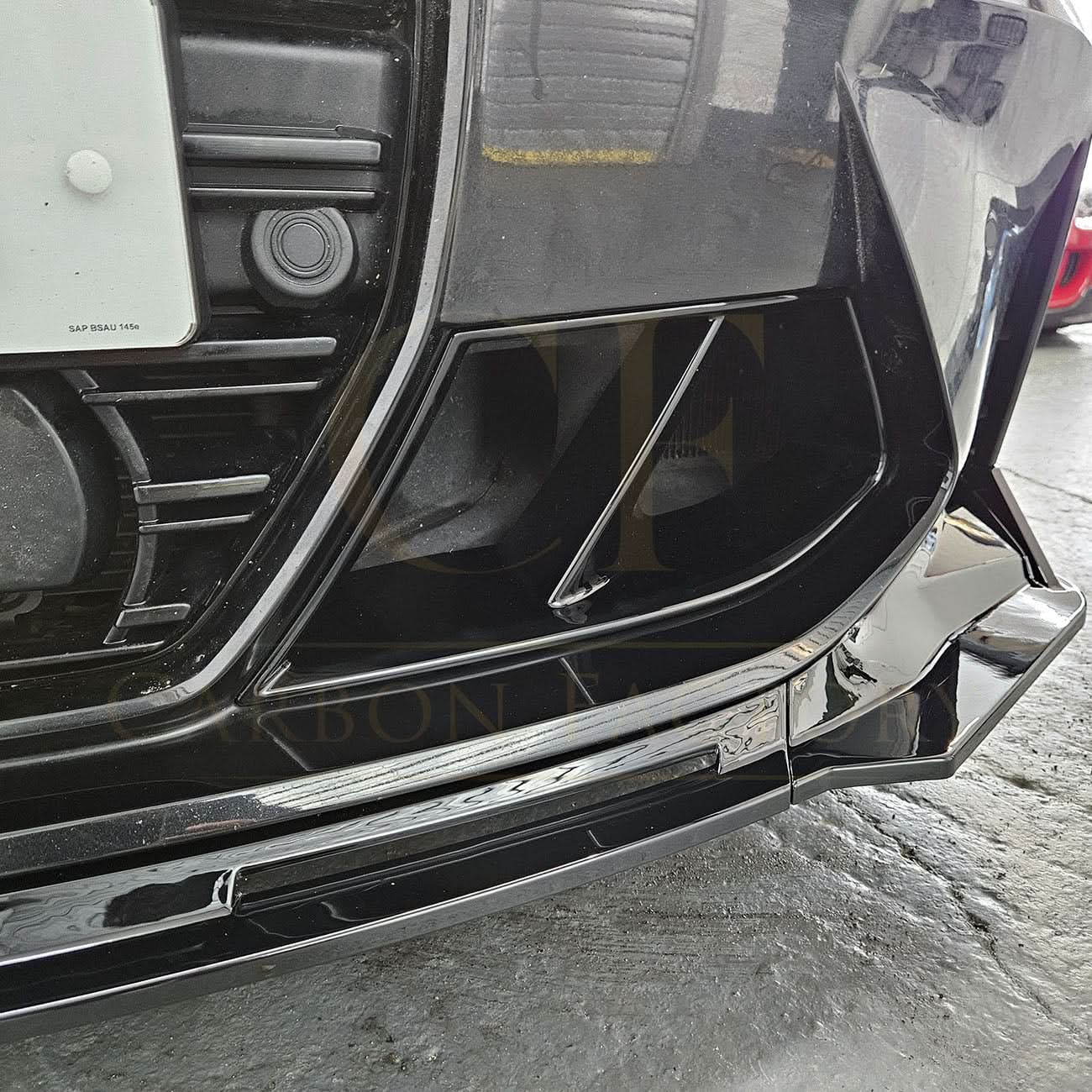 MP Style Gloss Black Front Splitter 3 Pieces for BMW G80 M3 G82 G83 M4 21-Present