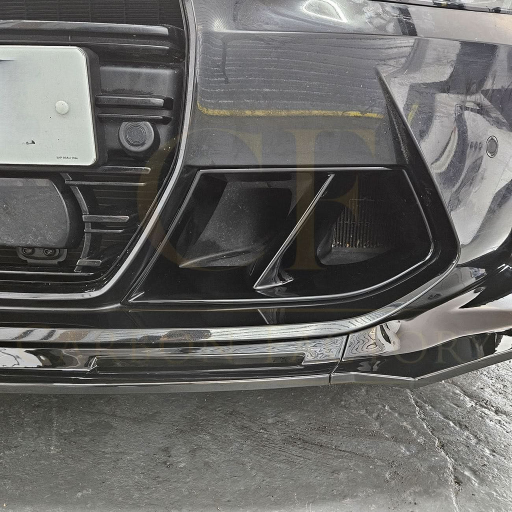 MP Style Gloss Black Front Splitter 3 Pieces for BMW G80 M3 G82 G83 M4 21-Present