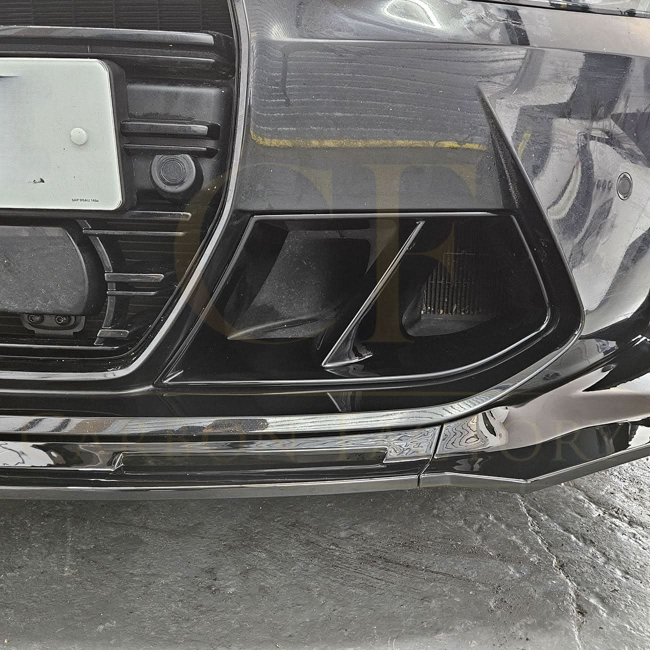 MP Style Gloss Black Front Splitter 3 Pieces for BMW G80 M3 G82 G83 M4 21-Present