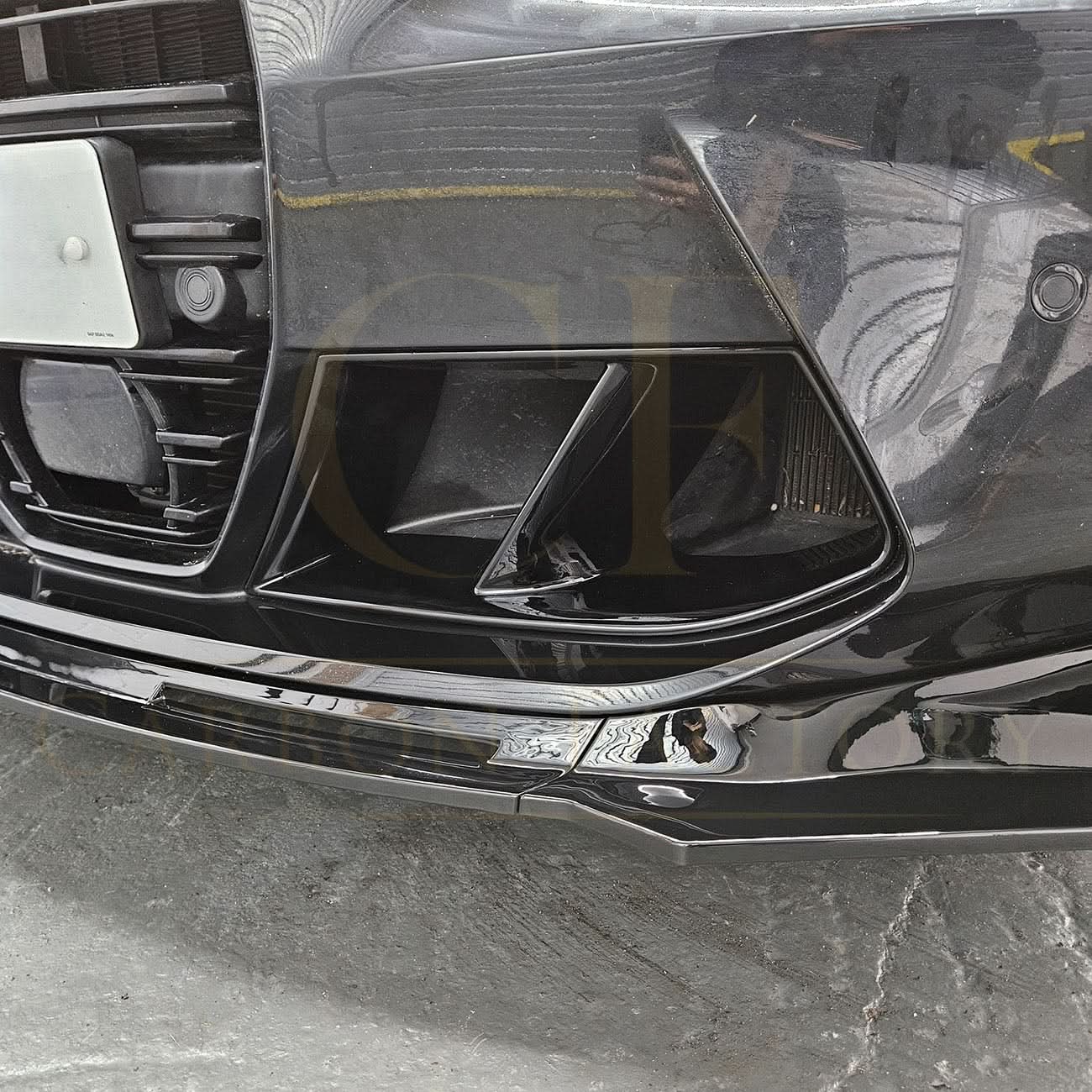 MP Style Gloss Black Front Splitter 3 Pieces for BMW G80 M3 G82 G83 M4 21-Present