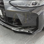 MP Style Gloss Black Front Splitter 3 Pieces for BMW G80 M3 G82 G83 M4 21-Present
