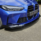 MP Style Gloss Black Front Splitter 3 Pieces for BMW G80 M3 G82 G83 M4 21-Present