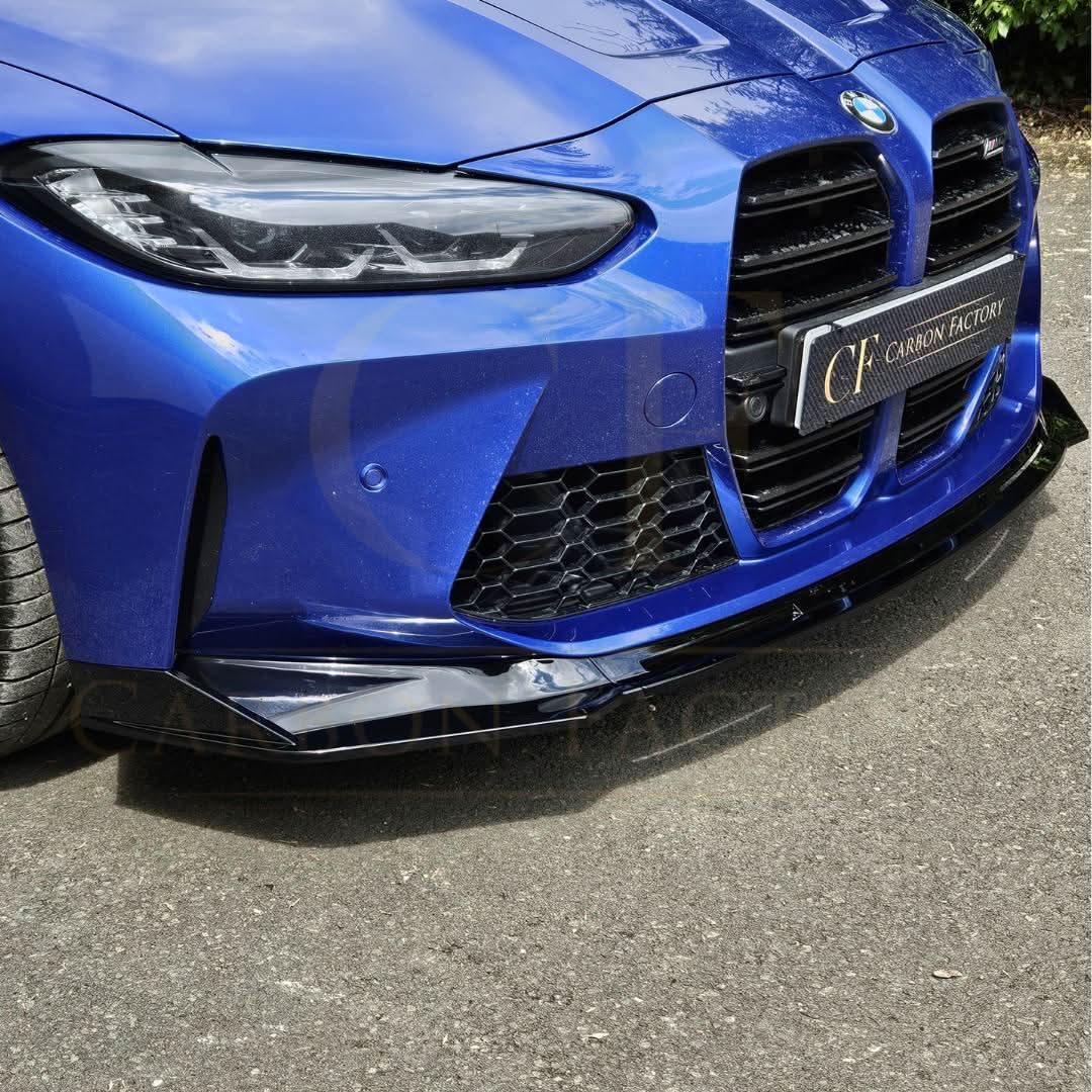 MP Style Gloss Black Front Splitter 3 Pieces for BMW G80 M3 G82 G83 M4 21-Present