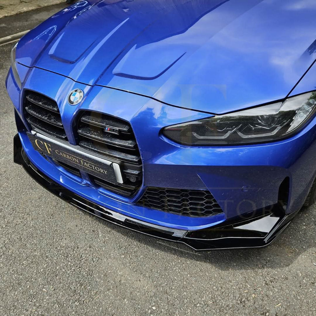 MP Style Gloss Black Front Splitter 3 Pieces for BMW G80 M3 G82 G83 M4 21-Present