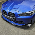 MP Style Gloss Black Front Splitter 3 Pieces for BMW G80 M3 G82 G83 M4 21-Present