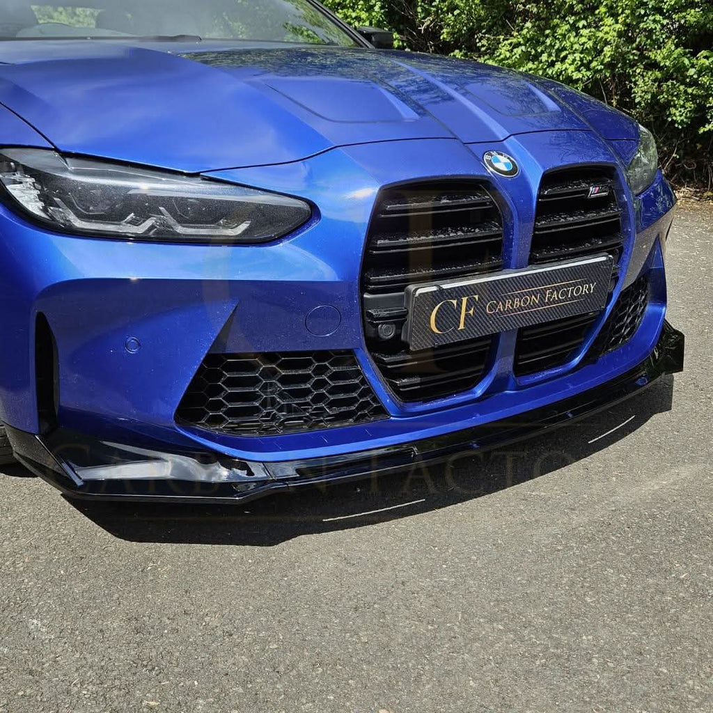 MP Style Gloss Black Front Splitter 3 Pieces for BMW G80 M3 G82 G83 M4 21-Present