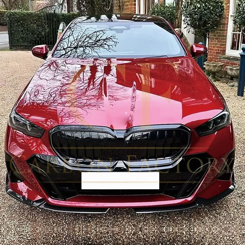 MP Style Gloss Black Front Splitter 4 Pieces for BMW G60 5 Series 24-Present