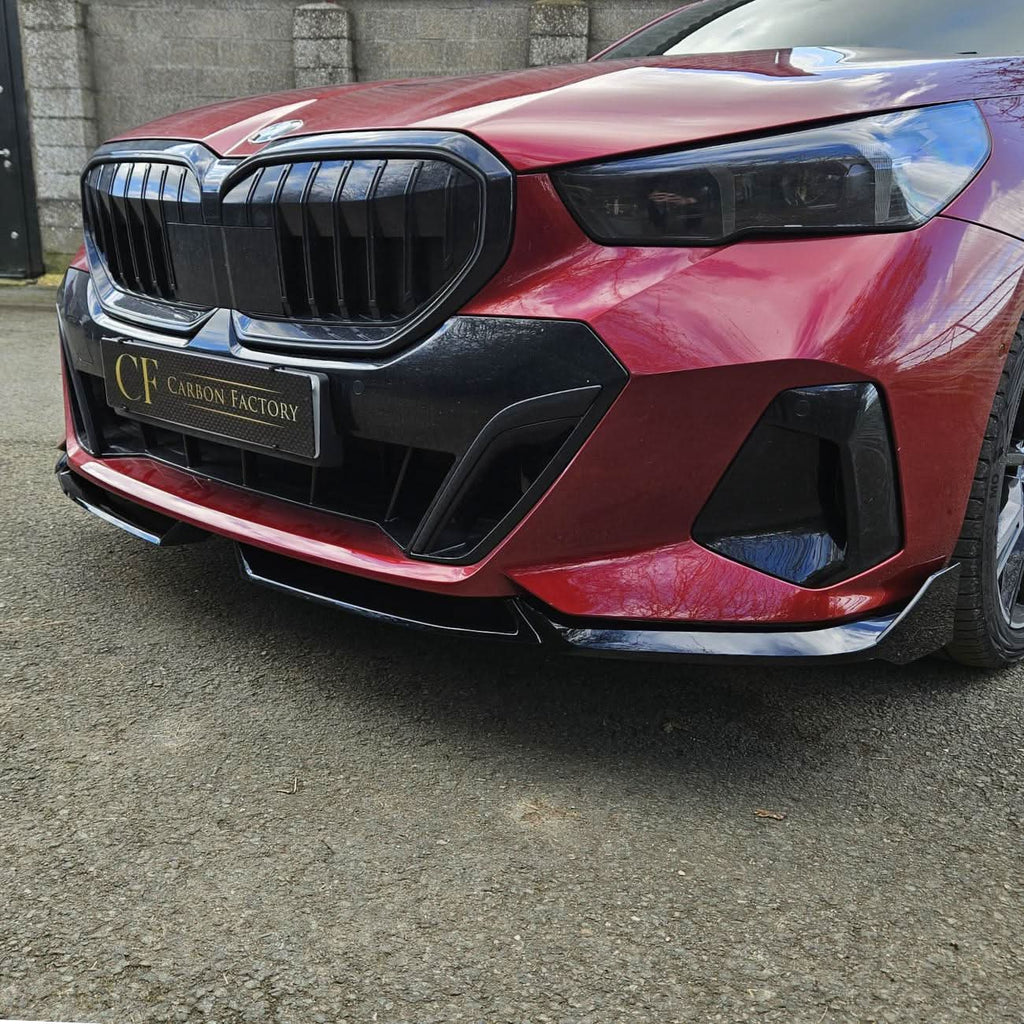 MP Style Gloss Black Front Splitter 4 Pieces for BMW G60 5 Series 24-Present
