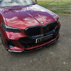 MP Style Gloss Black Front Splitter 4 Pieces for BMW G60 5 Series 24-Present