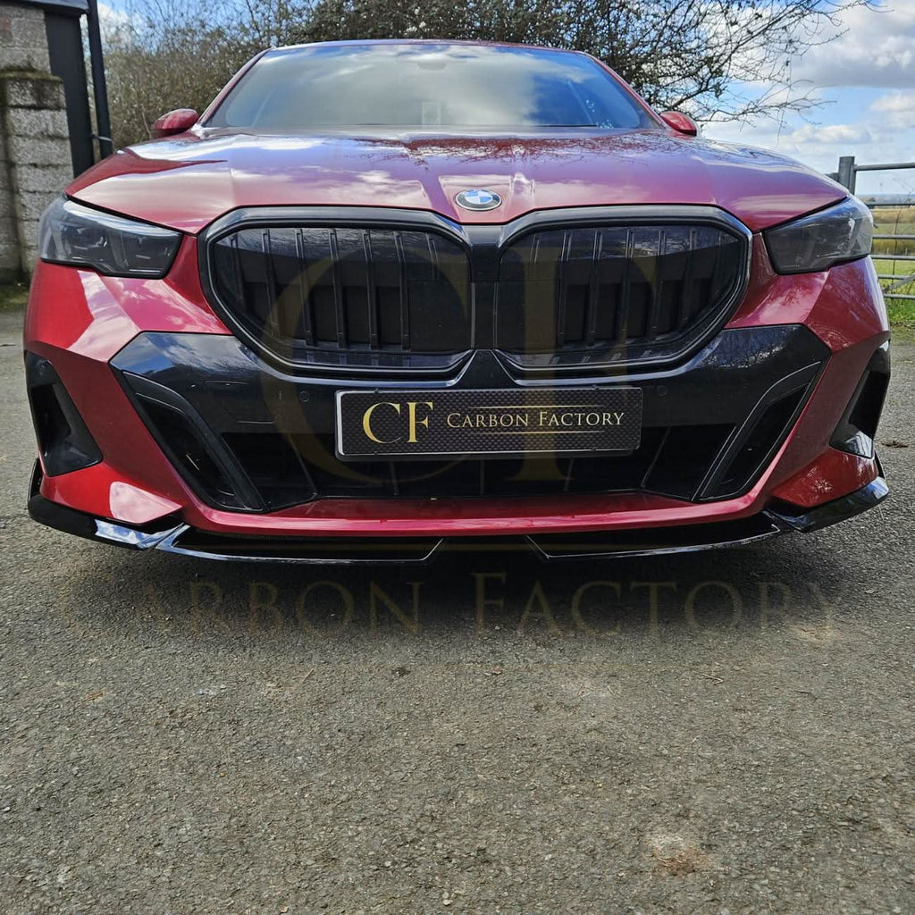 MP Style Gloss Black Front Splitter 4 Pieces for BMW G60 5 Series 24-Present
