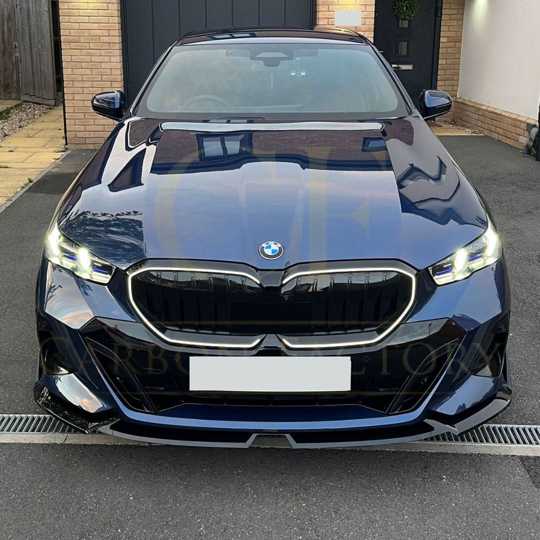 MP Style Gloss Black Front Splitter 4 Pieces for BMW G60 5 Series 24-Present