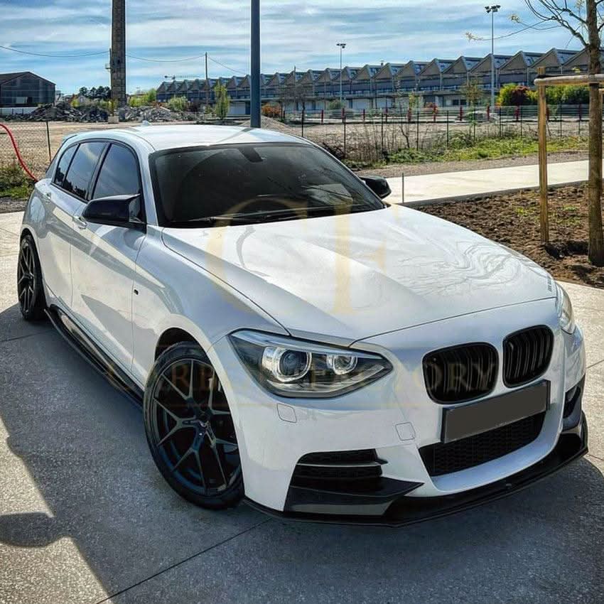 MP Style Gloss Black Front Splitter (4 pieces kit) for BMW F20 1 Series Pre-LCI 12-14