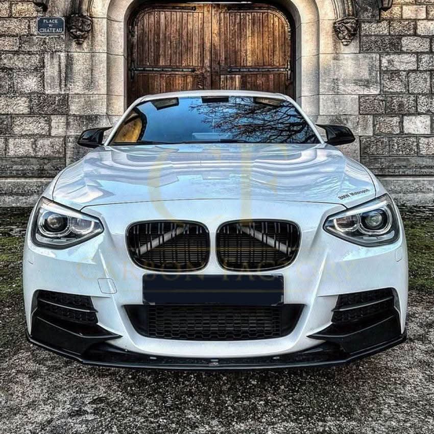 MP Style Gloss Black Front Splitter (4 pieces kit) for BMW F20 1 Series Pre-LCI 12-14