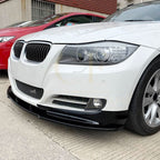 MP Style Gloss Black Front Splitter for BMW E90 E91 3 Series LCI Standard model 09-13