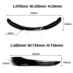 MP Style Gloss Black Front Splitter for BMW E90 E91 3 Series LCI Standard model 09-13