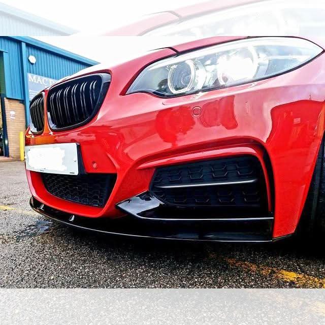 MP Style Gloss Black Front Splitter for BMW F22 2 Series M Sport 14-Present