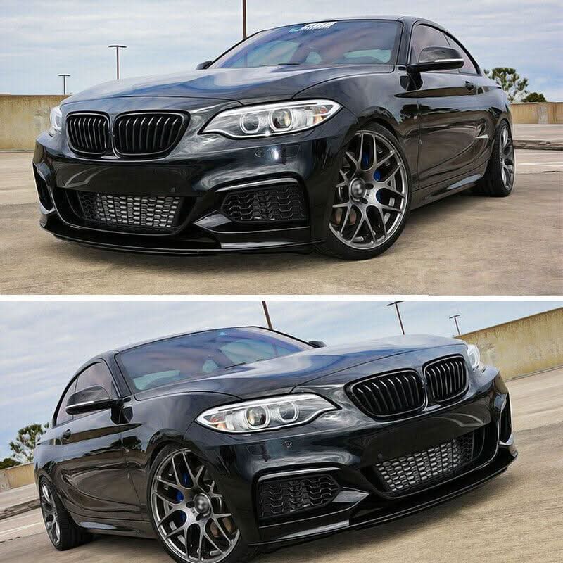 MP Style Gloss Black Front Splitter for BMW F22 2 Series M Sport 14-Present
