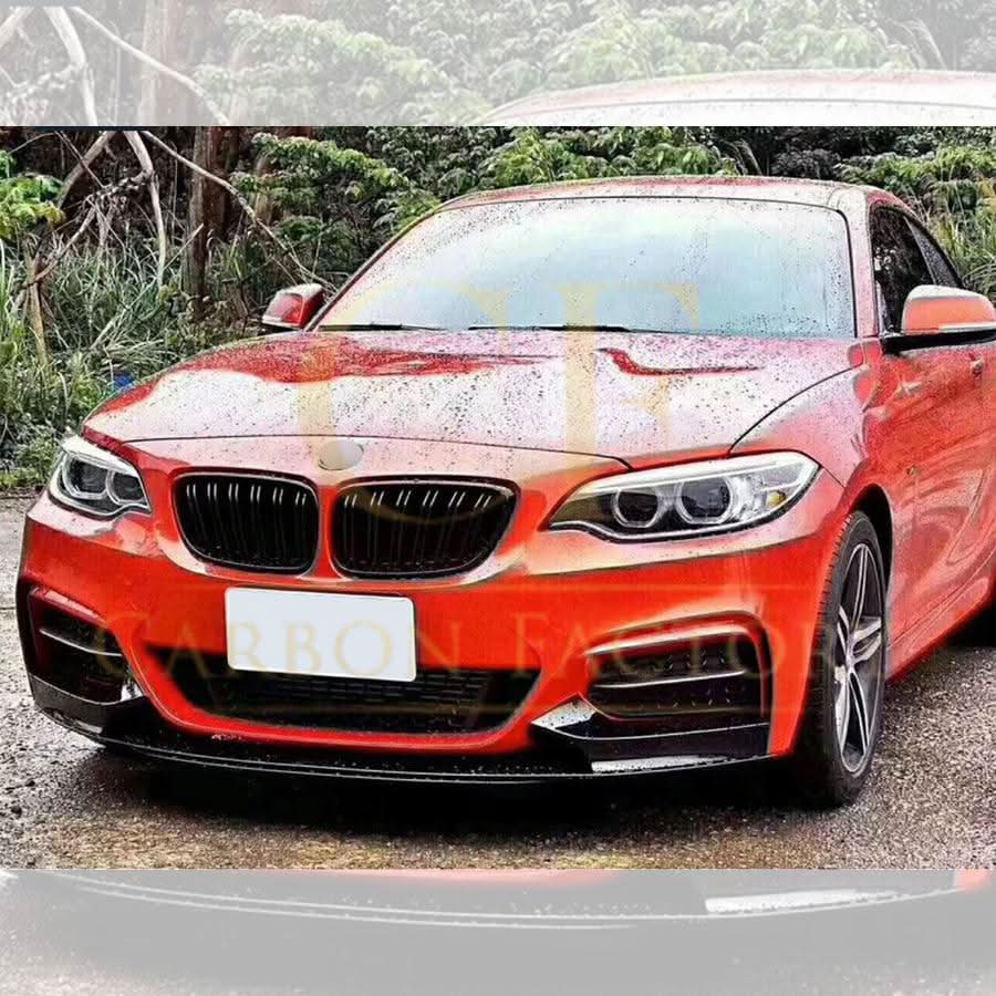 MP Style Gloss Black Front Splitter for BMW F22 2 Series M Sport 14-Present