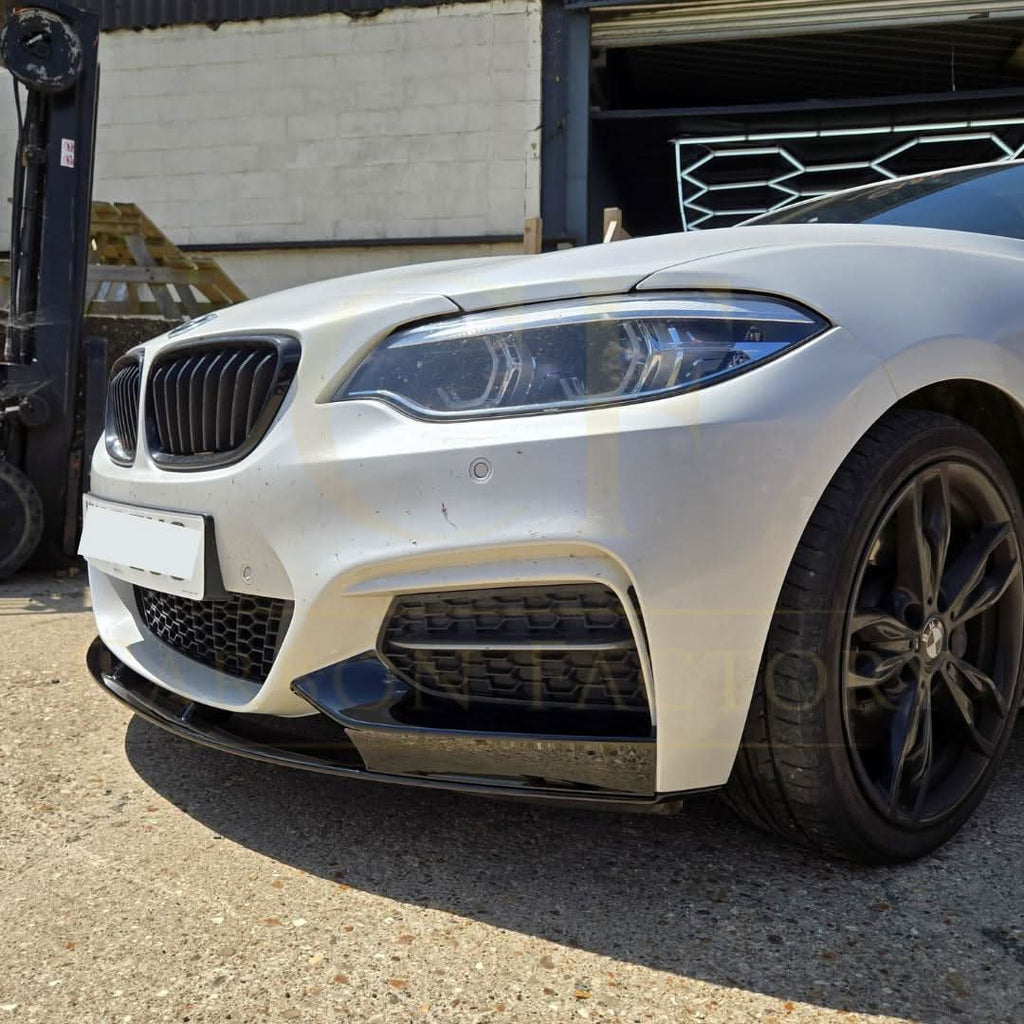 MP Style Gloss Black Front Splitter for BMW F22 2 Series M Sport 14-Present
