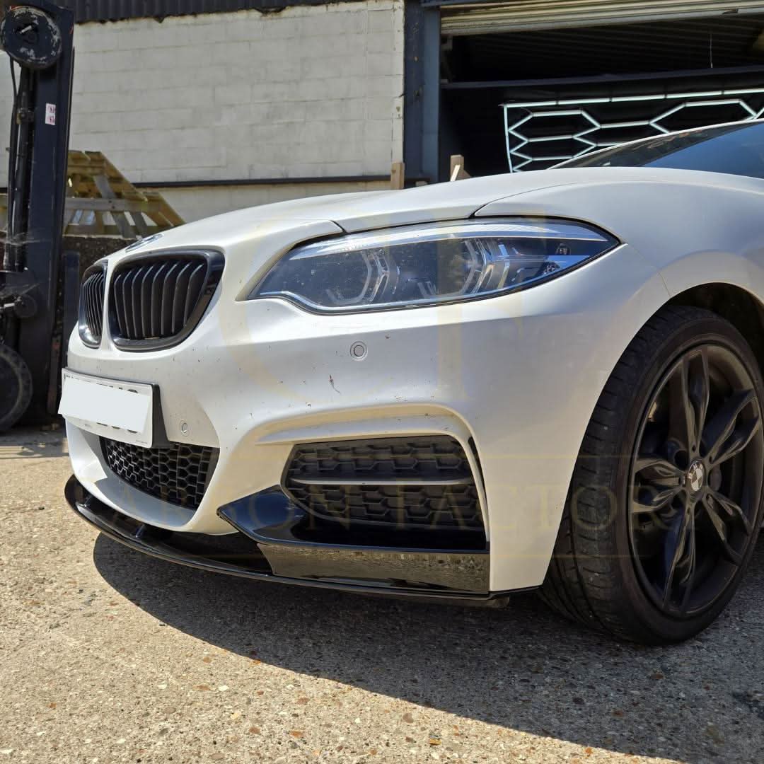 MP Style Gloss Black Front Splitter for BMW F22 2 Series M Sport 14-Present