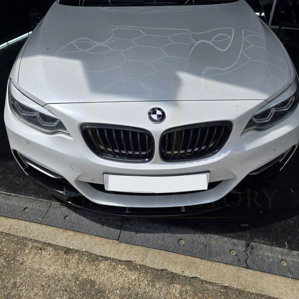 MP Style Gloss Black Front Splitter for BMW F22 2 Series M Sport 14-Present
