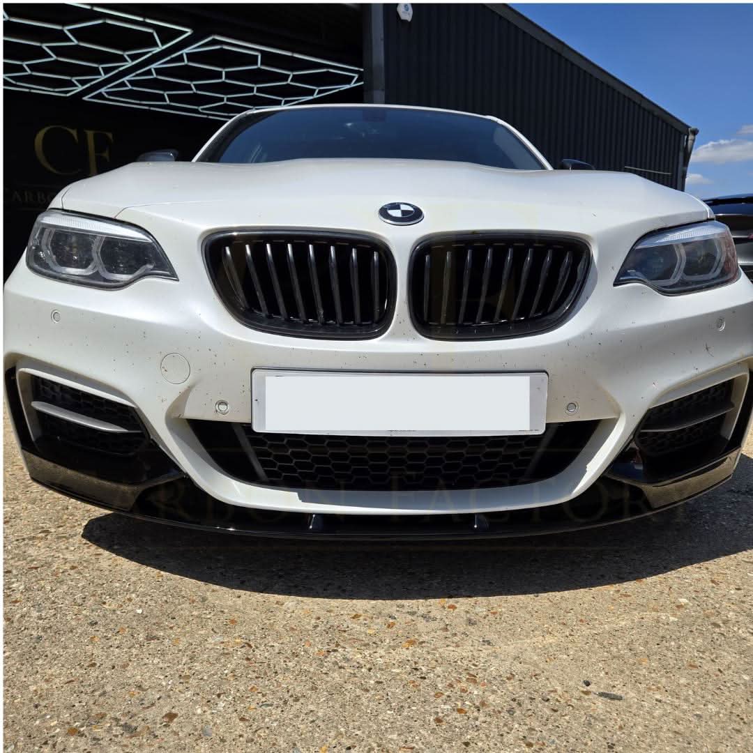 MP Style Gloss Black Front Splitter for BMW F22 2 Series M Sport 14-Present