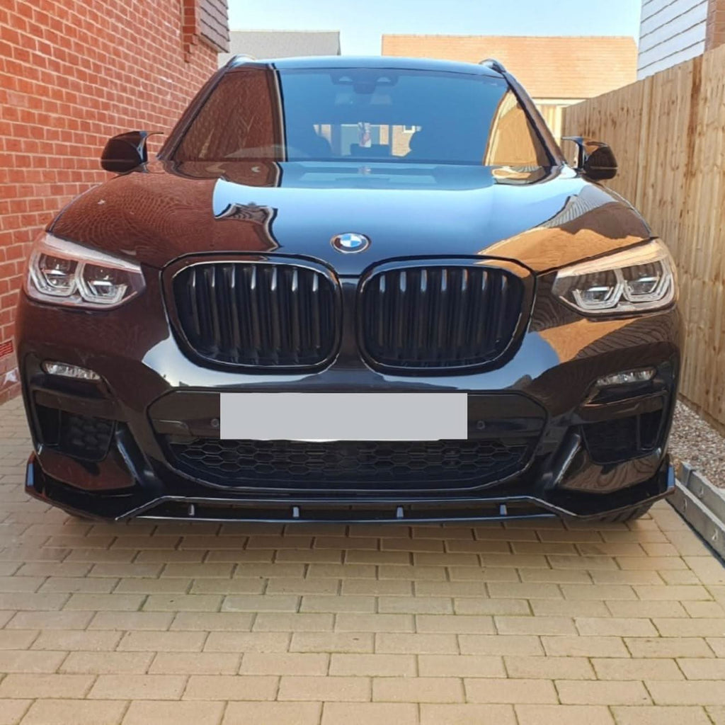 MP Style Gloss Black Front Splitter for BMW G01 X3 G02 X4 Pre-LCI 18-21
