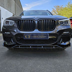 MP Style Gloss Black Front Splitter for BMW G01 X3 G02 X4 Pre-LCI 18-21
