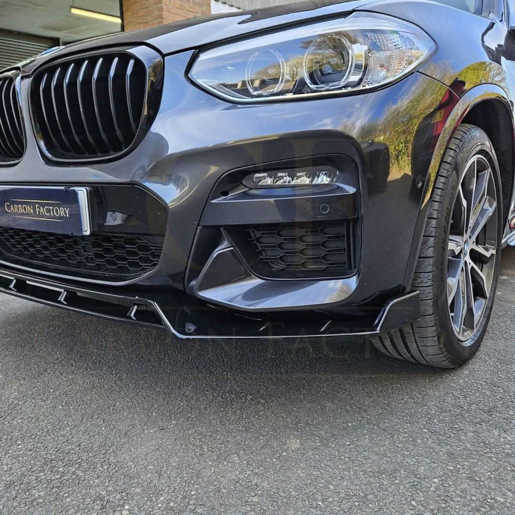 MP Style Gloss Black Front Splitter for BMW G01 X3 G02 X4 Pre-LCI 18-21