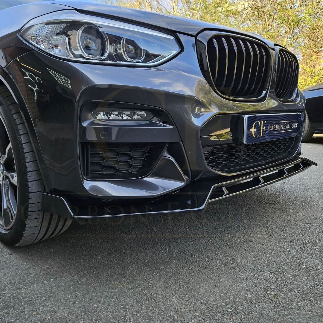 MP Style Gloss Black Front Splitter for BMW G01 X3 G02 X4 Pre-LCI 18-21