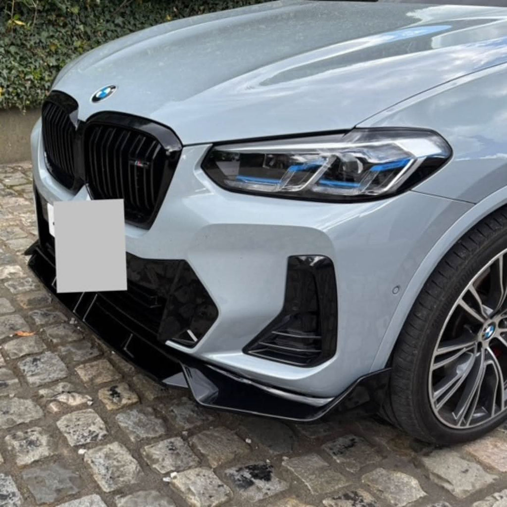 MP Style Gloss Black Front Splitter for BMW G01 X3 IX3 G02 X4 LCI 22-24