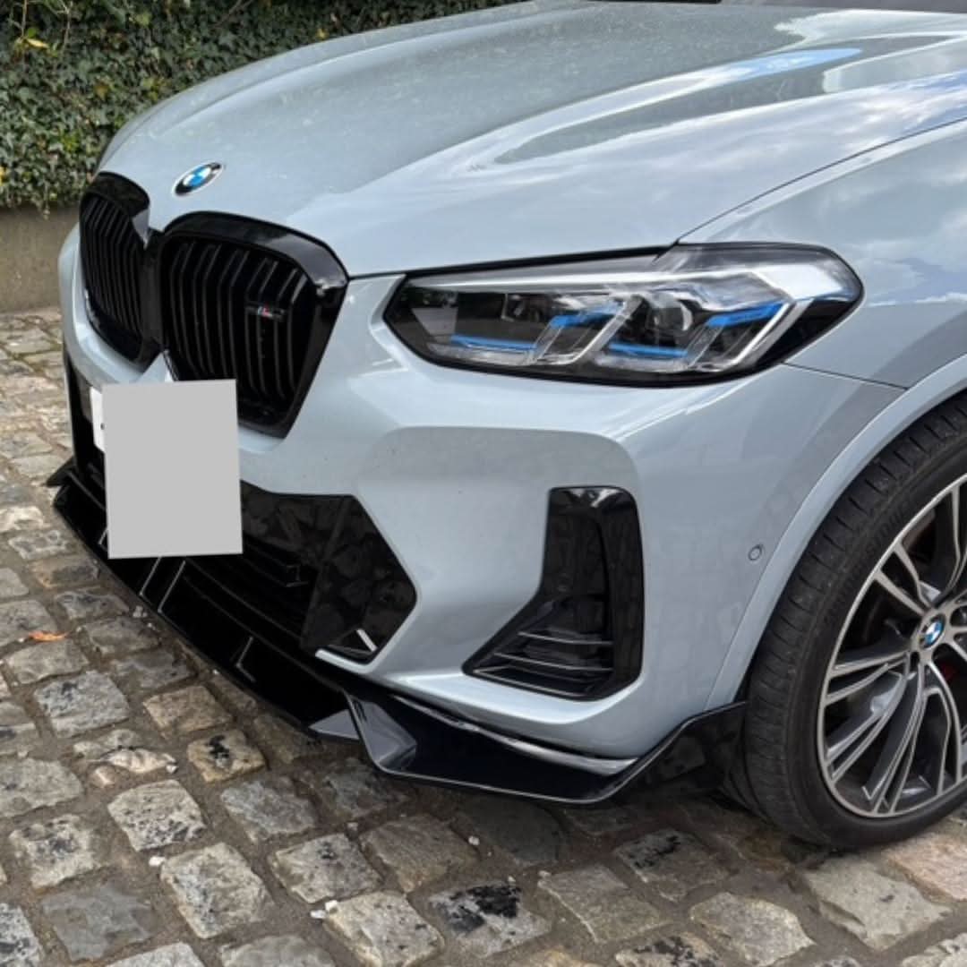 MP Style Gloss Black Front Splitter for BMW G01 X3 IX3 G02 X4 LCI 22-24