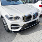 MP Style Gloss Black Front Splitter for BMW G01 X3 Pre-LCI Non M Sport 18-21