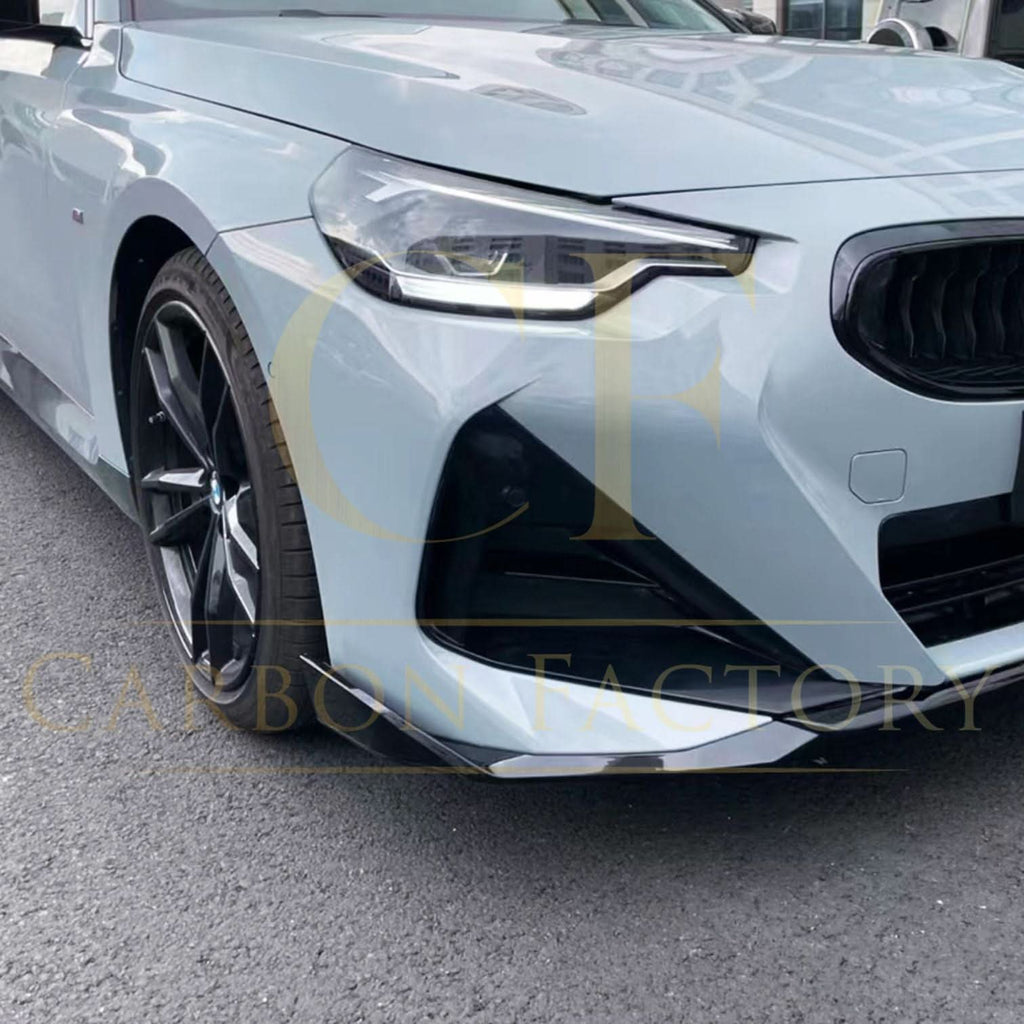 MP Style Gloss Black Front Splitter for BMW G42 2 Series Coupe 21-Present
