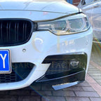 MP Style Gloss Black Front Splitter Upper Pieces for BMW F30 F31 3 Series 12-19