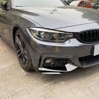 MP Style Gloss Black Front Splitter Upper Pieces for BMW F32 F33 F36 4 Series 14-20