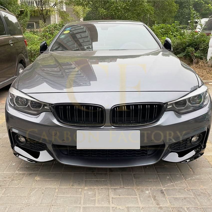 MP Style Gloss Black Front Splitter Upper Pieces for BMW F32 F33 F36 4 Series 14-20
