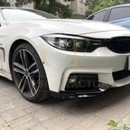 MP Style Gloss Black Front Splitter Upper Pieces for BMW F32 F33 F36 4 Series 14-20