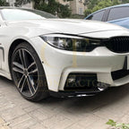 MP Style Gloss Black Front Splitter Upper Pieces for BMW F32 F33 F36 4 Series 14-20