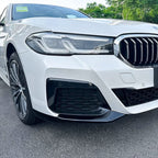 MP Style Gloss Black Front Splitter Upper Pieces for BMW G30 5 Series LCI 21-24