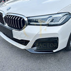 MP Style Gloss Black Front Splitter Upper Pieces for BMW G30 5 Series LCI 21-24