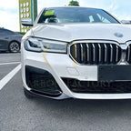 MP Style Gloss Black Front Splitter Upper Pieces for BMW G30 5 Series LCI 21-24