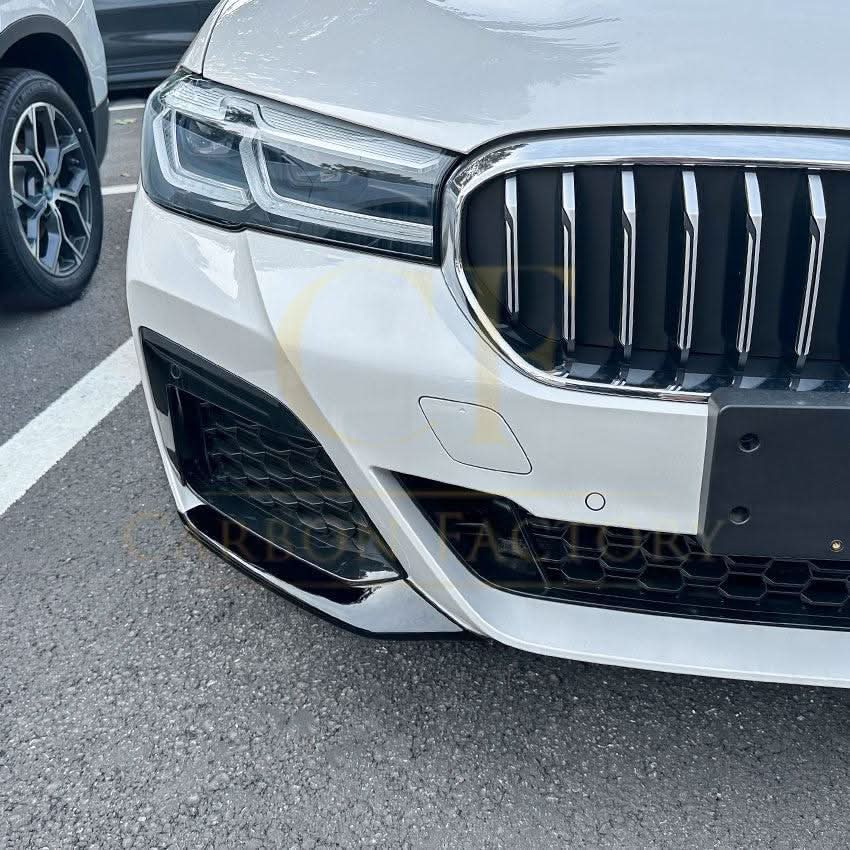 MP Style Gloss Black Front Splitter Upper Pieces for BMW G30 5 Series LCI 21-24